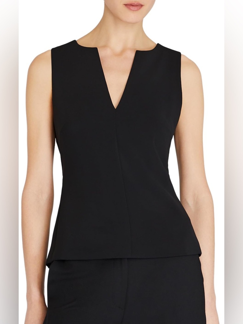 NWT Club Monaco Slit Front Crepe Top Chemise Size 8
